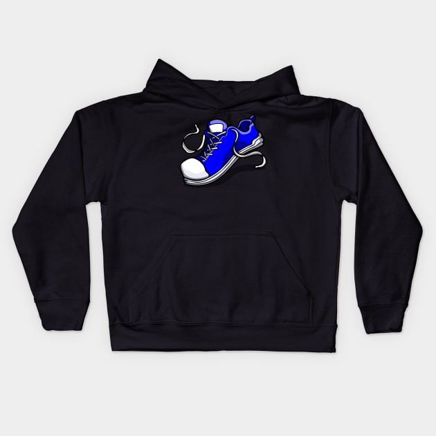 Blue Shoe *RGB Collection* Kids Hoodie by deancoledesign